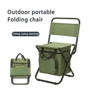 Outdoor Folding Chair Folding Expandable Beach Chairs Stainless Steel Folding Stool Fishing Chair Travel Hiking Picnic Seat Tool