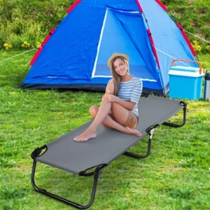 Giantex 2-Pack Folding Camping Cot for Adults,Portable Sleeping Cot Bed with 600D Oxford Fabric,Heavy Duty Frame,350Lbs Capacity