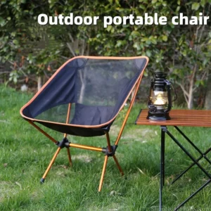 Outdoor foldable chair - ultra-light fishing camping leisure reclining chair - aluminum alloy moon chair - outdoor chair