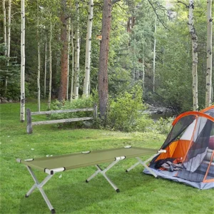 Camping Cot Portable Folding Bed Ultralight Aluminum Alloy Sleeping Cot for Outdoor Hiking Backpacking Travel with Carrying Bag