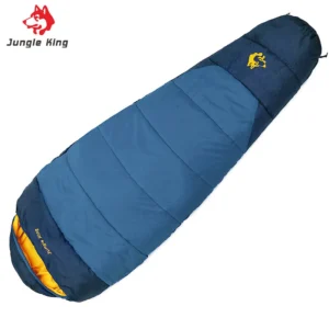 JUNGLE KING CY201701 Outdoor Camping Sleeping Bag Mummy Style Hiking Sleeping Bag Thickened Cotton Travel Sleeping Bag 1.3/1.7KG