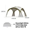 White Dome 4PCS Wall