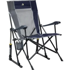 GCI OUTDOOR RoadTrip Rocker Camping Chair | Portable, Folding Rocking Chair with Solid, Durable Armrests