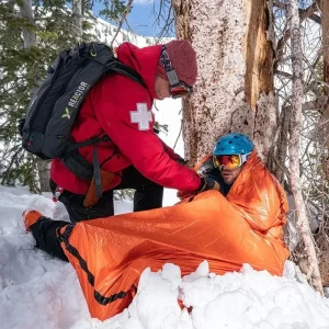 Portable Outdoor Disaster Relief Sleeping Bag Camping Sleeping Bag Warm First Aid Blanket Single-layer Aluminum Foil