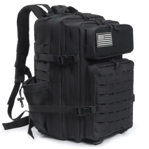 45L Men's and Women's Tactical Backpack Outdoor Camping Equipment Backpack Hiking Backpack Travel Backpack with Double Cup Holde