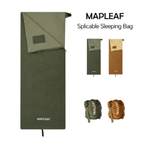Mapleaf Splicable Sleeping Bag Portable Waterproof Compact Lightweight Compression Sack Camp Hiking Disaster prevention