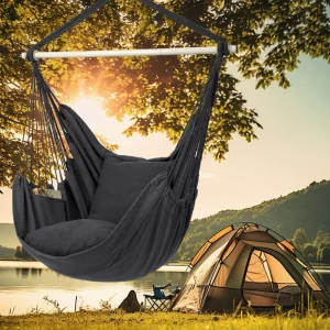 Durable Hanging Hammock Chair Bedroom Furniture Hanging Swing Indoor Outdoor Cotton Rope Boho Patio Chair Home Decor for Balcony